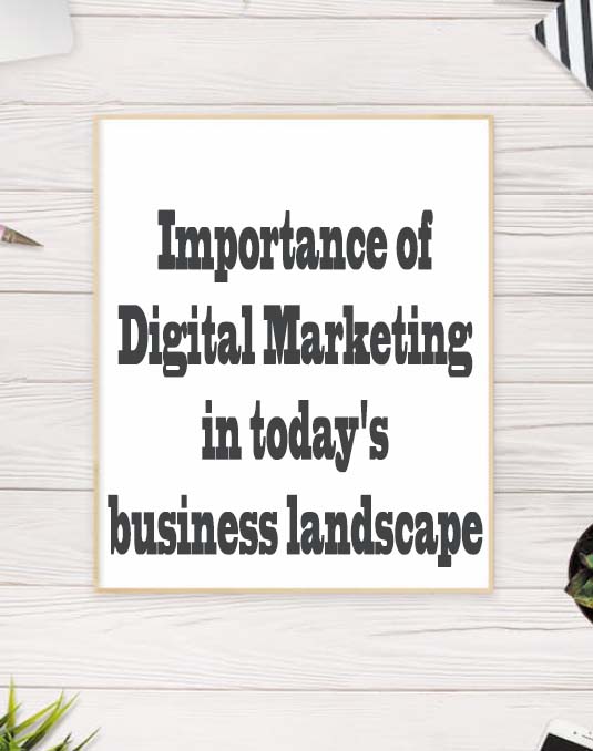 Introduction to Digital Marketing: Importance of digital marketing in today's business landscape
